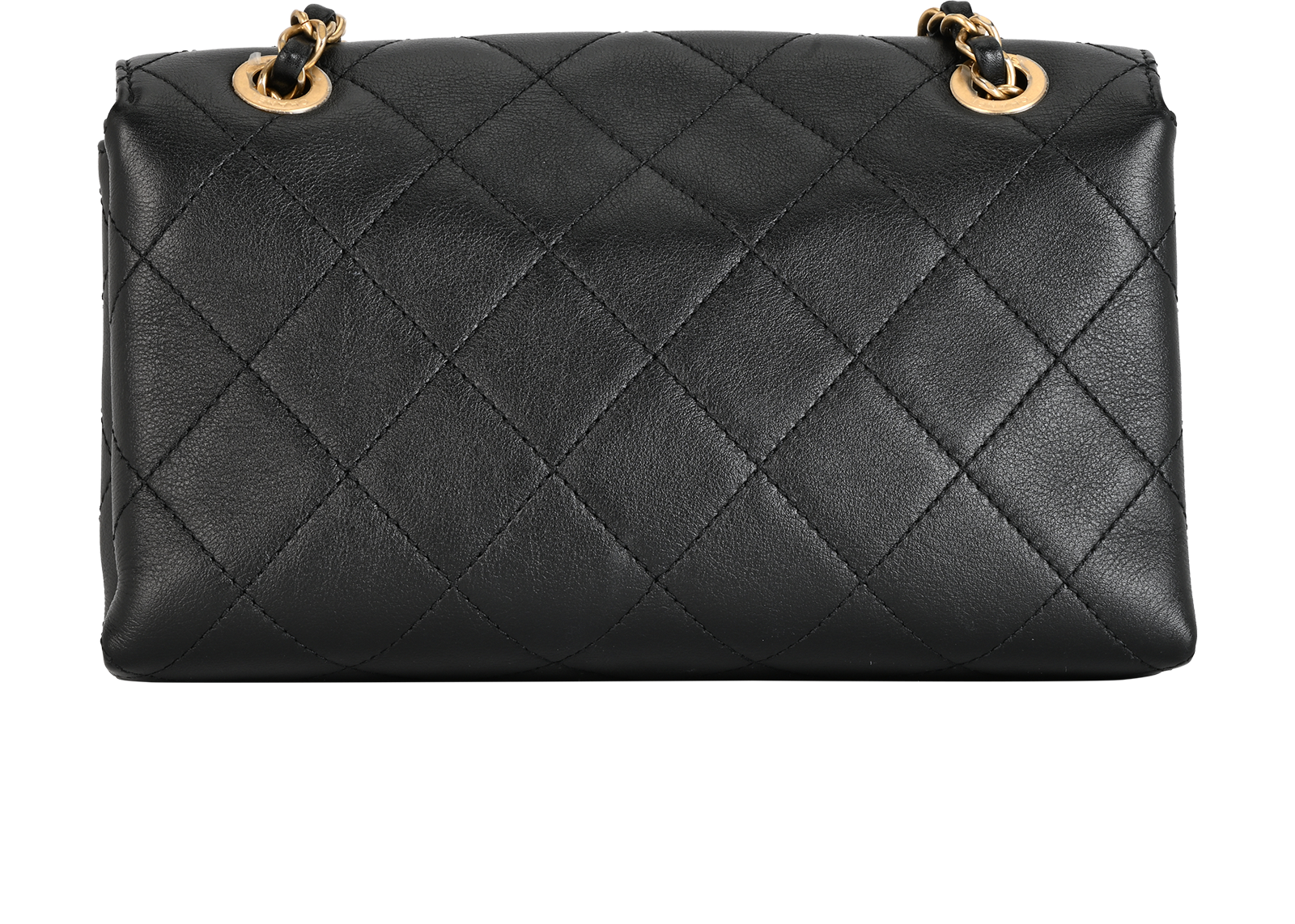 Enchained Logo Flap, &pound;4,100, Handbags, Black, Leather, Back view